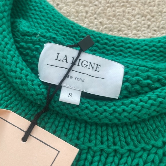 NWT La Ligne Mini Marin Sweater Striped Knit Cotton Crop small - Picture 6 of 11